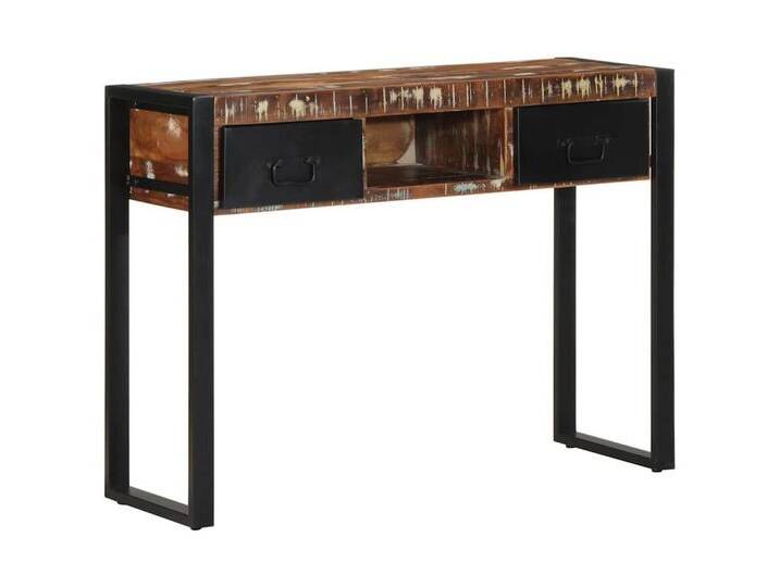 vidaXL Konsolentisch Konsolentisch Mehrfarbig 100x35x75 cm Massivholz Altholz, bunt von vidaXL