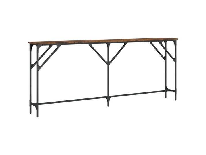 vidaXL Konsolentisch Konsolentisch Räuchereiche 180x23x75 cm Spanplatte, braun von vidaXL
