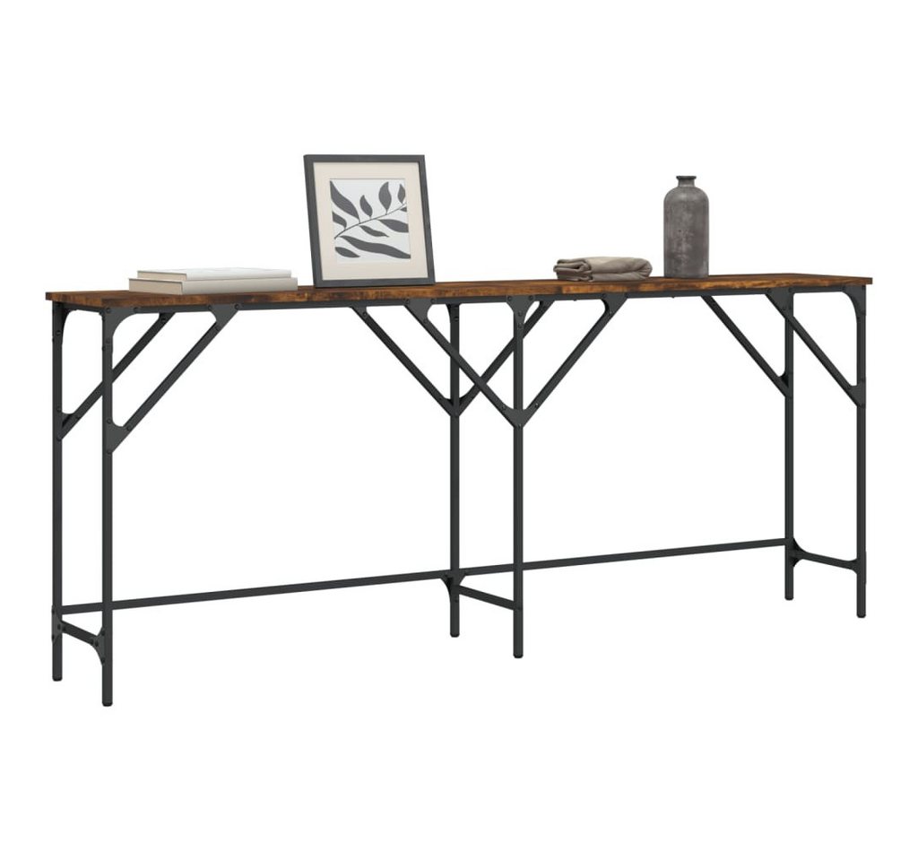 vidaXL Konsolentisch Konsolentisch Räuchereiche 180x29x75 cm Spanplatte Flur Wohnzimmer Bür von vidaXL