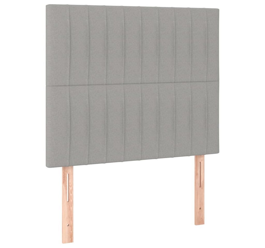 vidaXL Kopfteil, Bett Kopfteile 2 Stk. Hellgrau 90x5x78/88 cm Stoff von vidaXL
