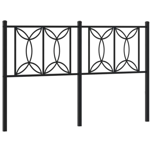 vidaXL Kopfteil, Bettkopfteil aus Stahl Metallkonstruktion, Betthaupt für Bett Metallbett Doppelbett, Bettzubehör Schlafzimmer, Metall Schwarz 140cm vidaXL Kopfteil, Bettkopfteil aus Stahl Metallkonstruktion, Betthaupt für Bett Metallbett Doppelbett, Bettzubehör Schlafzimmer, Metall Schwarz 140cm von vidaXL