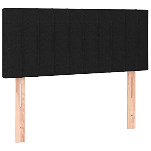 vidaXL Kopfteil, Bettkopfteil mit Holzbeinen, Höhenverstellbar Polsterkopfteil für Bett, Betthaupt Bettzubehör Schlafzimmer, Schwarz 100x5x78/88cm Stoff vidaXL Kopfteil, Bettkopfteil mit Holzbeinen, Höhenverstellbar Polsterkopfteil für Bett, Betthaupt Bettzubehör Schlafzimmer, Schwarz 100x5x78/88cm Stoff von vidaXL