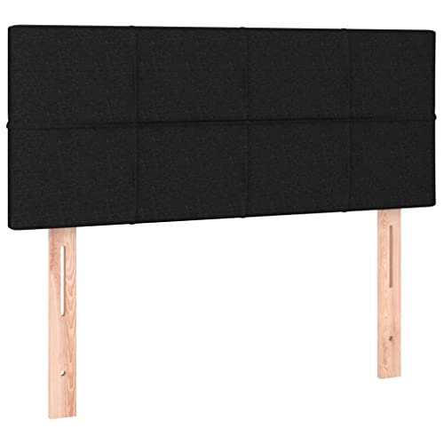 vidaXL Kopfteil, Bettkopfteil mit Holzbeinen, Höhenverstellbar Polsterkopfteil für Bett, Betthaupt Bettzubehör Schlafzimmer, Schwarz 90x5x78/88cm Stoff vidaXL Kopfteil, Bettkopfteil mit Holzbeinen, Höhenverstellbar Polsterkopfteil für Bett, Betthaupt Bettzubehör Schlafzimmer, Schwarz 90x5x78/88cm Stoff von vidaXL