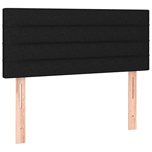 vidaXL Kopfteil, Bettkopfteil mit Holzbeinen, Höhenverstellbar Polsterkopfteil für Bett, Betthaupt Bettzubehör Schlafzimmer, Schwarz 90x5x78/88cm Stoff vidaXL Kopfteil, Bettkopfteil mit Holzbeinen, Höhenverstellbar Polsterkopfteil für Bett, Betthaupt Bettzubehör Schlafzimmer, Schwarz 90x5x78/88cm Stoff von vidaXL