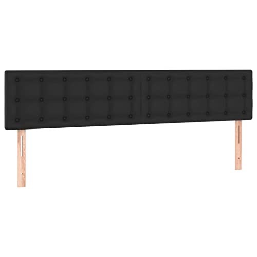 vidaXL Kopfteil 2 STK., Bettkopfteil mit Holzbeinen, Höhenverstellbar Polsterkopfteil für Bett, Betthaupt Bettzubehör Schlafzimmer, Schwarz 100x5x78/88cm Kunstleder vidaXL Kopfteil 2 STK., Bettkopfteil mit Holzbeinen, Höhenverstellbar Polsterkopfteil für Bett, Betthaupt Bettzubehör Schlafzimmer, Schwarz 100x5x78/88cm Kunstleder von vidaXL
