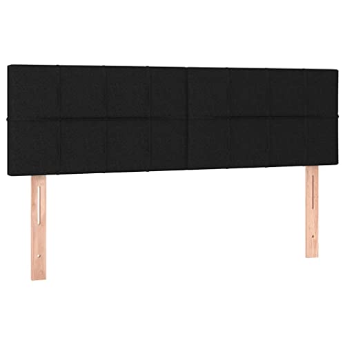 vidaXL Kopfteil 2 STK., Bettkopfteil mit Holzbeinen, Höhenverstellbar Polsterkopfteil für Bett, Betthaupt Bettzubehör Schlafzimmer, Schwarz 72x5x78/88cm Stoff vidaXL Kopfteil 2 STK., Bettkopfteil mit Holzbeinen, Höhenverstellbar Polsterkopfteil für Bett, Betthaupt Bettzubehör Schlafzimmer, Schwarz 72x5x78/88cm Stoff von vidaXL