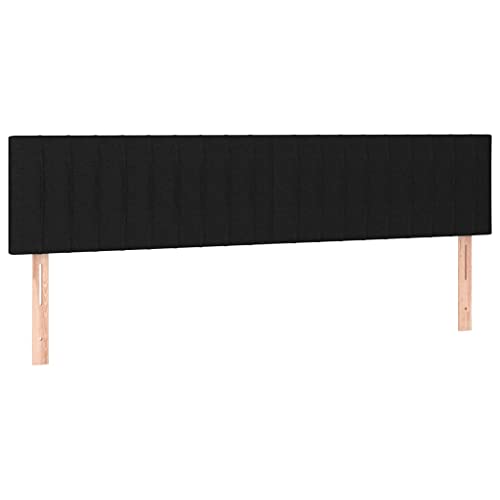 vidaXL Kopfteil 2 STK., Bettkopfteil mit Holzbeinen, Höhenverstellbar Polsterkopfteil für Bett, Betthaupt Bettzubehör Schlafzimmer, Schwarz 90x5x78/88cm Stoff vidaXL Kopfteil 2 STK., Bettkopfteil mit Holzbeinen, Höhenverstellbar Polsterkopfteil für Bett, Betthaupt Bettzubehör Schlafzimmer, Schwarz 90x5x78/88cm Stoff von vidaXL