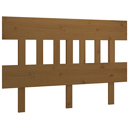 vidaXL Kopfteil Betthaupt Bettkopfteil für Bett Bettgestell Bettrahmen Holzbett Massivholzbett Schlafzimmer Honigbraun 143,5x3x81cm Massivholz Kiefer von vidaXL