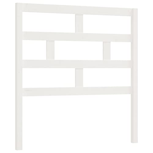 vidaXL Kopfteil Betthaupt Bettkopfteil für Bett Bettgestell Bettrahmen Massivholzbett Holzbett Schlafzimmer Weiß 81x4x100cm Massivholz Kiefer von vidaXL