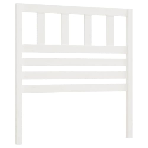 vidaXL Kopfteil Betthaupt Bettkopfteil für Bett Bettgestell Bettrahmen Massivholzbett Schlafzimmer Weiß 96x4x100cm Massivholz Kiefer von vidaXL