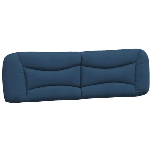 vidaXL Kopfteil Kissen, Kopfteilkissen für Schlafzimmer, Rückenkissen Bett mit Reißverschluss, Kopfpolster Bettkissen, Blau 180cm Stoff vidaXL Kopfteil Kissen, Kopfteilkissen für Schlafzimmer, Rückenkissen Bett mit Reißverschluss, Kopfpolster Bettkissen, Blau 180cm Stoff von vidaXL