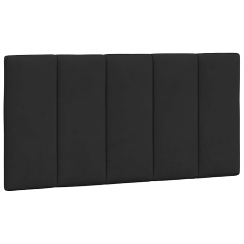 vidaXL Kopfteil Kissen Hanko, Kopfteilkissen mit Linien-Design, Bett Kopfkissen mit Klettverschlüssen auf Rückseite, Kopfteilpolster Kopfpolster, Schwarz 100cm Samt vidaXL Kopfteil Kissen Hanko, Kopfteilkissen mit Linien-Design, Bett Kopfkissen mit Klettverschlüssen auf Rückseite, Kopfteilpolster Kopfpolster, Schwarz 100cm Samt von vidaXL