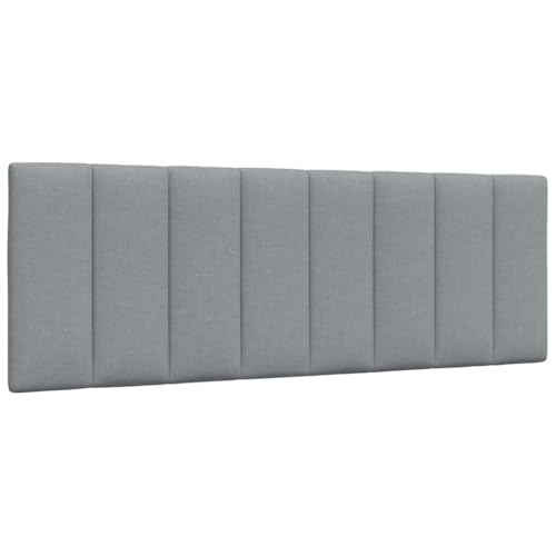 vidaXL Kopfteil-Kissen Hanko Hellgrau 120 cm Stoff, Kopfteilkissen, Kopfkissen, Lesekissen, Kopfteilpolster, Rückenkissen von vidaXL