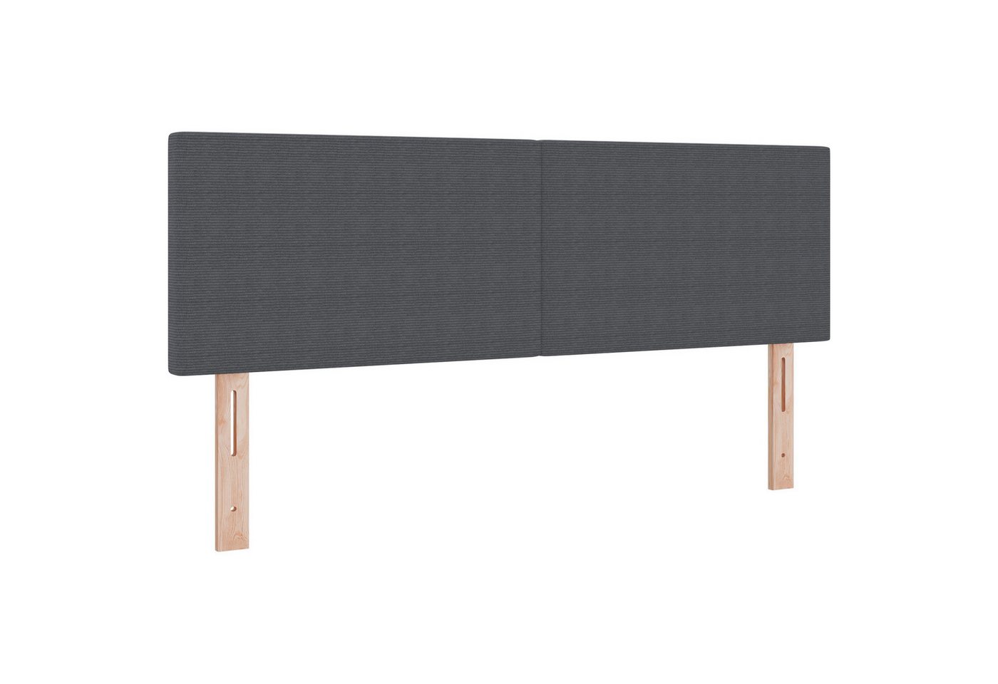 vidaXL Kopfteil Kopfteil Einfarbig Dunkelgrau 140 cm Cordstoff, (2 St) von vidaXL
