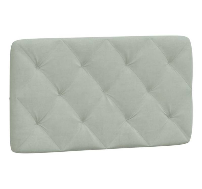 vidaXL Kopfteil Kopfteil-Kissen Hellgrau 80 cm Samt, (1 St) von vidaXL