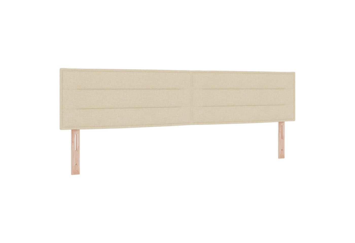 vidaXL Kopfteil Kopfteil Linien-Design Creme 180 cm Stoff, (2 St) von vidaXL