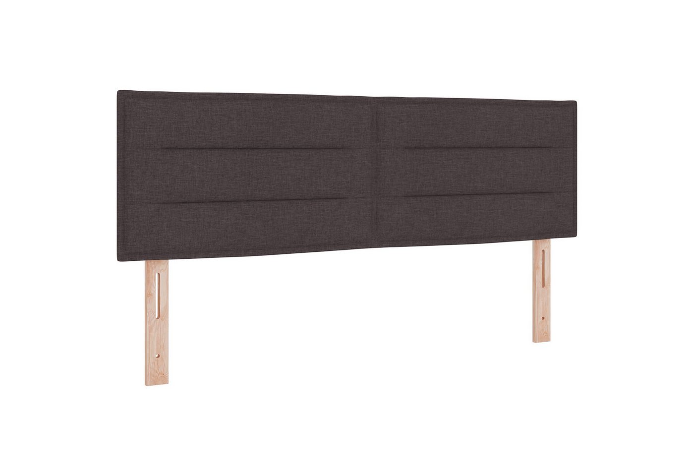 vidaXL Kopfteil Kopfteil Linien-Design Dunkelbraun 140 cm Stoff, (2 St) von vidaXL