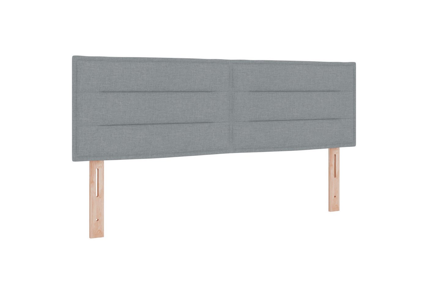 vidaXL Kopfteil Kopfteil Linien-Design Hellgrau 160 cm Stoff, (2 St) von vidaXL