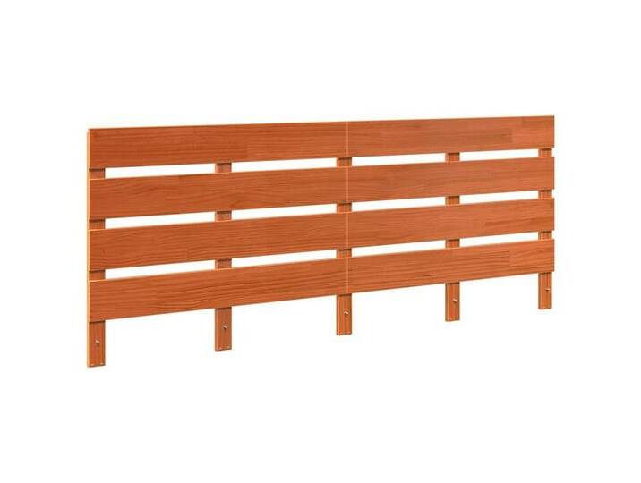 vidaXL Kopfteil Kopfteil Wachsbraun 200,5 x 3 x 80 cm Massivholz Kiefer, (1 St), braun, Solid Pine wood, Wachsbraun von vidaXL