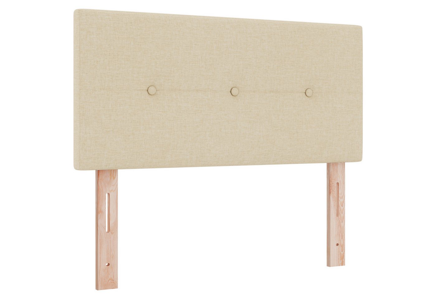 vidaXL Kopfteil Kopfteil mit Knopfheftung Creme 100 cm Stoff, (1 St) von vidaXL