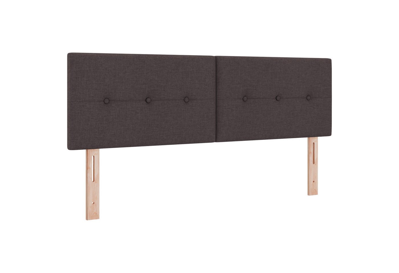 vidaXL Kopfteil Kopfteil mit Knopfheftung Dunkelbraun 140 cm Stoff, (2 St) von vidaXL