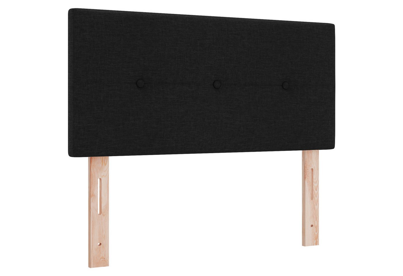vidaXL Kopfteil Kopfteil mit Knopfheftung Schwarz 80 cm Stoff, (1 St) von vidaXL