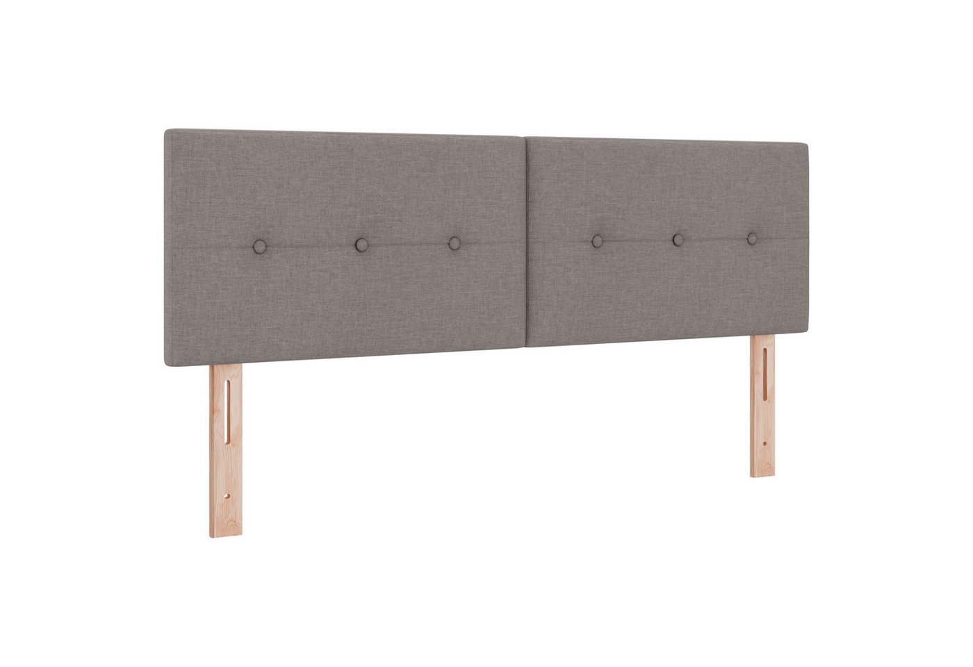 vidaXL Kopfteil Kopfteil mit Knopfheftung Taupe 140 cm Stoff, (2 St) von vidaXL