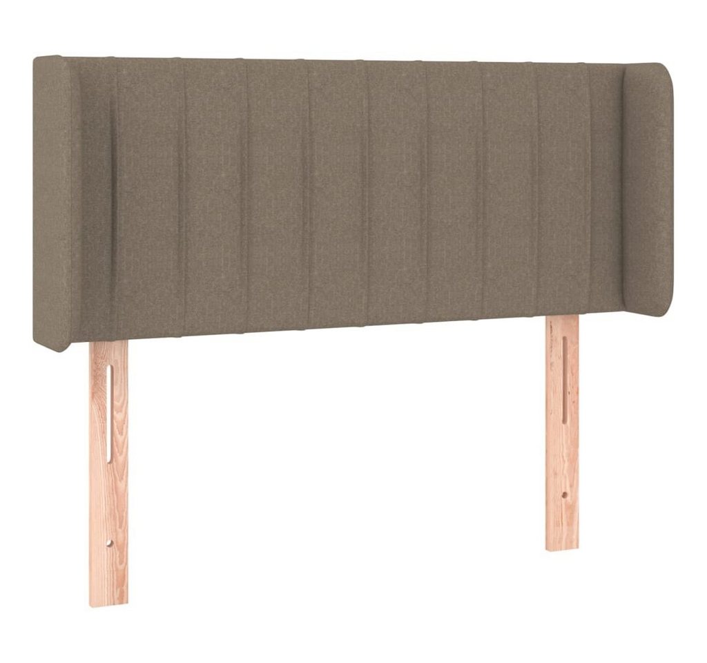 vidaXL Kopfteil Kopfteil mit Ohren Taupe 103x16x78/88 cm Stoff, (1 St) von vidaXL