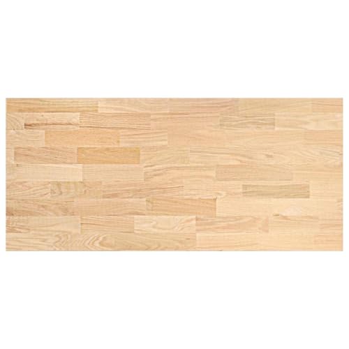 vidaXL Küchenarbeitsplatte 140x63,5x2,7 cm Massivholz Eiche Rechteckig, Arbeitsplatte, Badezimmerarbeitsplatte, Waschtischplatte, Küchenplatte von vidaXL