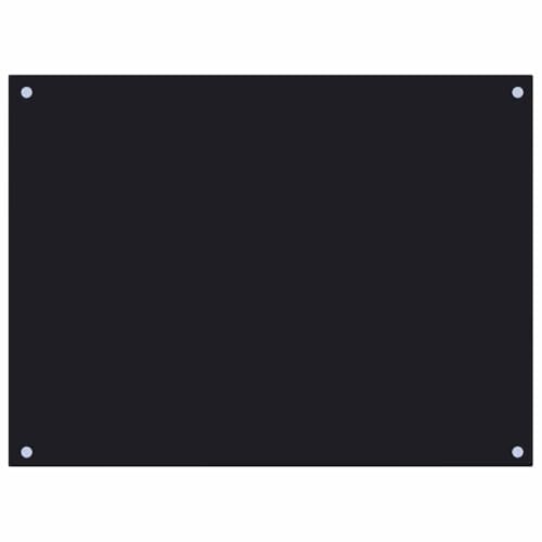 vidaXL Küchenrückwand Spritzschutz Fliesenspiegel Glasplatte Rückwand Herdspritzschutz Wandschutz Herd Küche Schwarz 80x60cm Hartglas von vidaXL