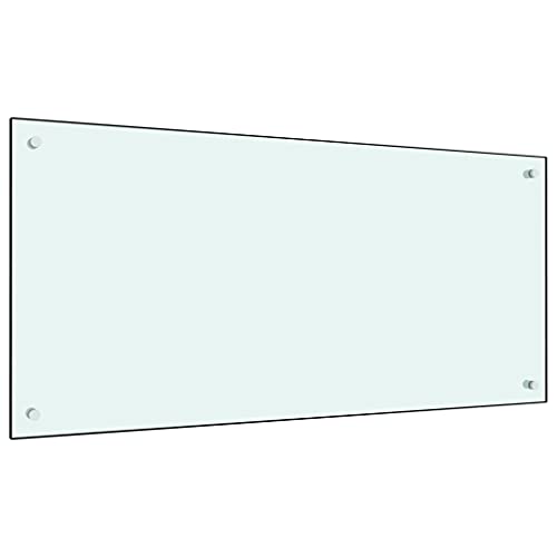 vidaXL Küchenrückwand Spritzschutz Fliesenspiegel Glasplatte Rückwand Herdspritzschutz Wandschutz Herd Küche Weiß 100x50cm Hartglas vidaXL Küchenrückwand Spritzschutz Fliesenspiegel Glasplatte Rückwand Herdspritzschutz Wandschutz Herd Küche Weiß 100x50cm Hartglas von vidaXL