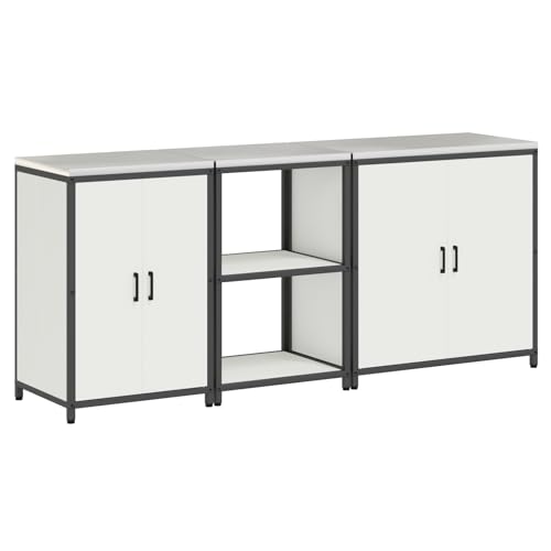 vidaXL Küchenschrank Vorratsraum Set - Industriell Rechteckig mit Pulverbeschichtung, Verstellbare Regale - Moderne Loft Möbel von vidaXL