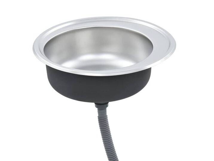 vidaXL Küchenspüle Küche Spülbecken Einbauspüle mit Sieb und Siphon Edelstahl, 0/0 cm, silberfarben von vidaXL