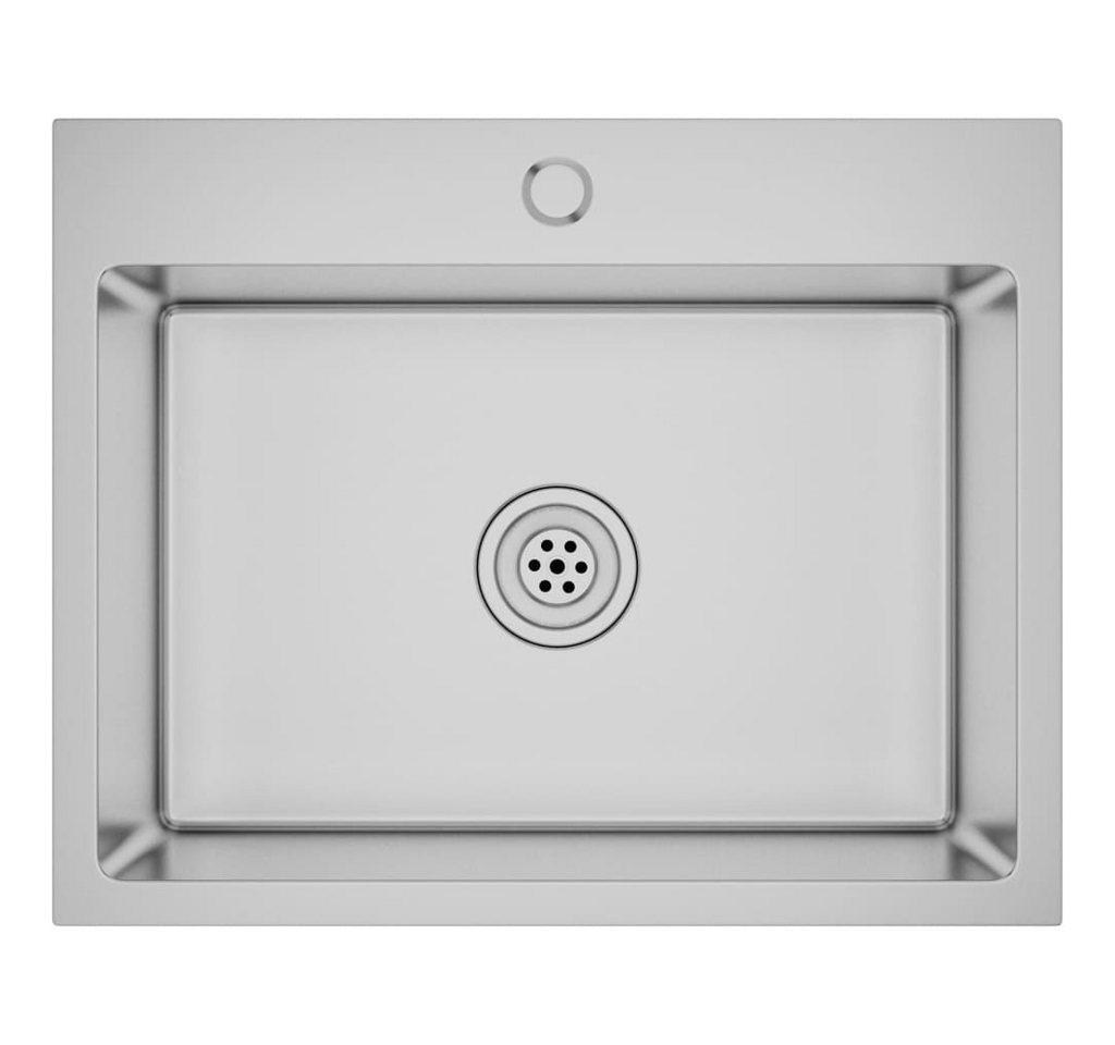 vidaXL Küchenspüle Küche Spülbecken Massive Einbauspüle Edelstahl, 59/44 cm vidaXL Küchenspüle Küche Spülbecken Massive Einbauspüle Edelstahl, 59/44 cm von vidaXL