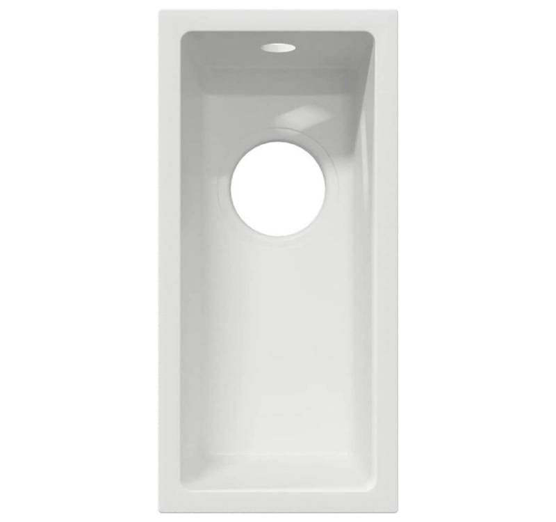 vidaXL Küchenspüle Küchenspüle in Weißem Granit mit Überlaufloch, 0/0 cm von vidaXL