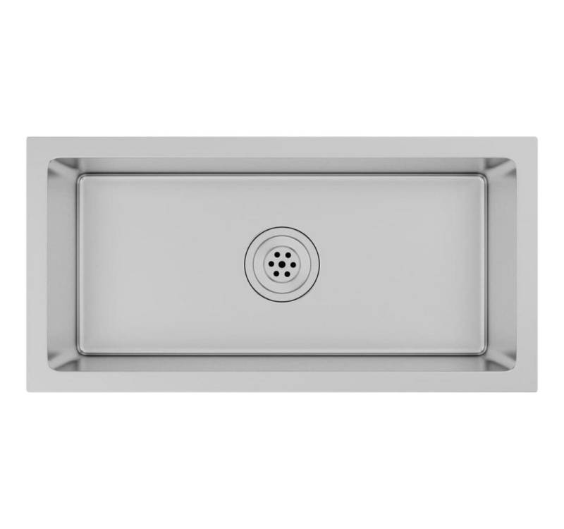 vidaXL Küchenspüle Massive Einbauspüle Edelstahl Küche Spüle Spülbecken, 60/30 cm von vidaXL