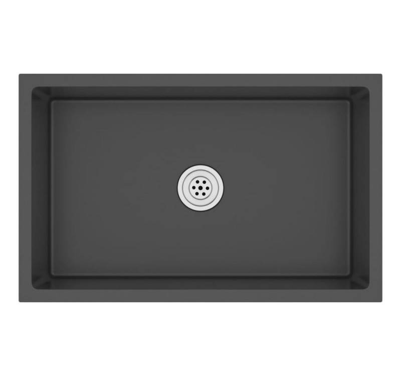 vidaXL Küchenspüle Spüle Spülbecken Einbauspüle Küchenspüle Edelstahl Spüle Schwarz 70x44, 70/44 cm von vidaXL