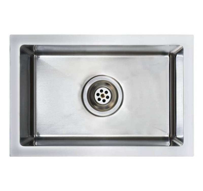 vidaXL Küchenspüle Spüle Spülbecken Einbauspüle Küchenspüle Edelstahl Spüle mit Sieb 44x2, 44/29 cm von vidaXL
