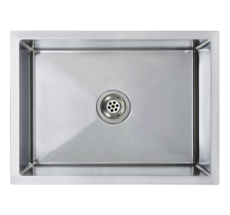 vidaXL Küchenspüle Spüle Spülbecken Einbauspüle Küchenspüle Edelstahl Spüle mit Sieb 59x4, 59/44 cm von vidaXL