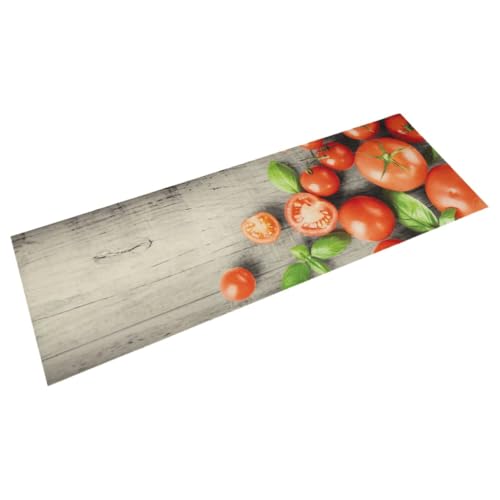 vidaXL Küchenteppich, Küchenläufer rutschfest Waschbar, Teppichläufer für Innen Außen, Teppich Läufer Küchenmatte, Tomaten 45x150cm Samt vidaXL Küchenteppich, Küchenläufer rutschfest Waschbar, Teppichläufer für Innen Außen, Teppich Läufer Küchenmatte, Tomaten 45x150cm Samt von vidaXL