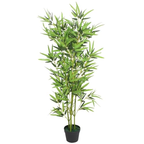 vidaXL Künstliche Bambuspflanze mit Topf Kunstpflanze Kunstbaum 120 cm Grün von vidaXL