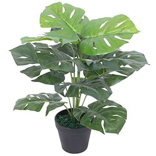 vidaXL Künstliche Monstera-Pflanze mit Topf 45cm Grün Kunstpflanze Kunstbaum von vidaXL