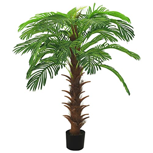 vidaXL Künstliche Palme Cycas mit Topf Kunstpflanze Kunstbaum Zimmerpflanze Dekopflanze Grünpflanze Künstliche Pflanze Deko 140cm Grün von vidaXL