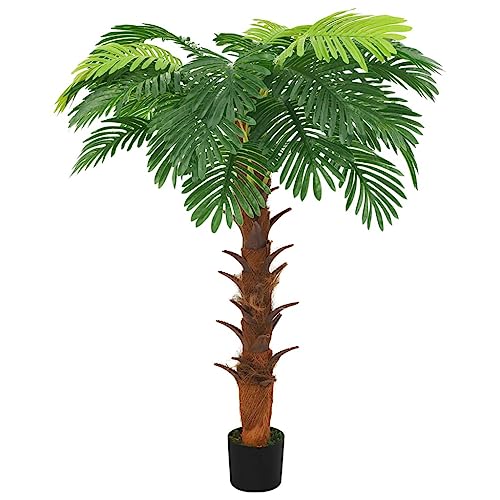 vidaXL Künstliche Palme Cycas mit Topf Kunstpflanze Kunstbaum Zimmerpflanze Dekopflanze Grünpflanze Künstliche Pflanze Deko 160cm Grün von vidaXL