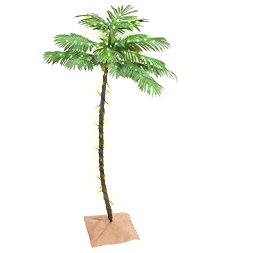 vidaXL Künstliche Palme mit 88 LEDs Beleuchtet Weihnachtsbaum Kunstpflanze Dekobaum Kunstbaum LED Baum Party Dekoration Außen Innen Warmweiß 150cm vidaXL Künstliche Palme mit 88 LEDs Beleuchtet Weihnachtsbaum Kunstpflanze Dekobaum Kunstbaum LED Baum Party Dekoration Außen Innen Warmweiß 150cm von vidaXL