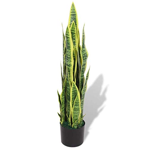 vidaXL Künstliche Sansevieria Bogenhanf mit Topf 90cm Kunstpflanze Kunstbaum von vidaXL