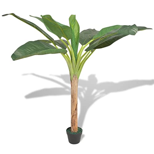 vidaXL Künstlicher Bananenbaum mit Topf Kunstpflanze Dekopflanze 150 cm Grün von vidaXL