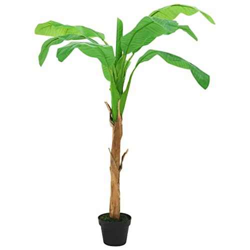 vidaXL Künstlicher Bananenbaum mit Topf Kunstpflanze Kunstbaum Zimmerpflanze Dekopflanze Grünpflanze Künstliche Pflanze Deko 180cm Grün von vidaXL