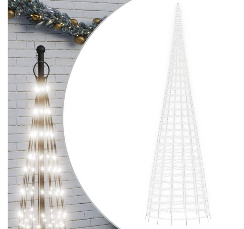 vidaXL Künstlicher Weihnachtsbaum, LED-Weihnachtsbaum für Fahnenmast 3000 LEDs Kaltweiß 800 cm von vidaXL