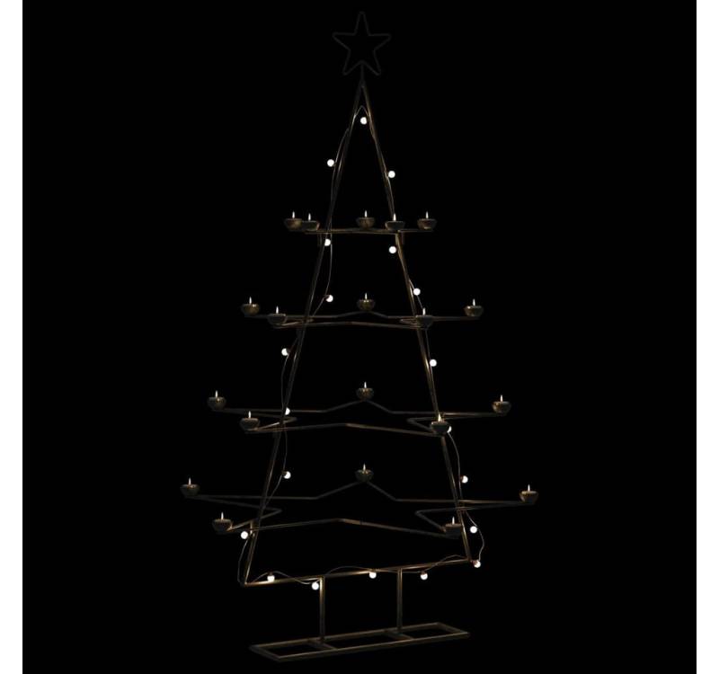 vidaXL Künstlicher Weihnachtsbaum, Metall-Weihnachtsbaum für Dekorationen Schwarz 140 cm von vidaXL